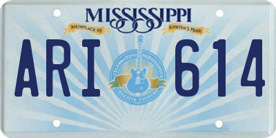 MS license plate ARI614