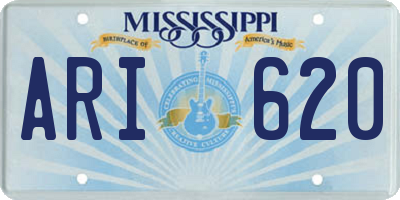 MS license plate ARI620