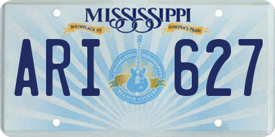 MS license plate ARI627