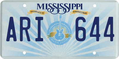 MS license plate ARI644