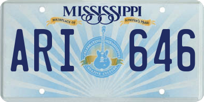 MS license plate ARI646