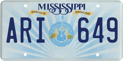MS license plate ARI649