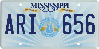 MS license plate ARI656