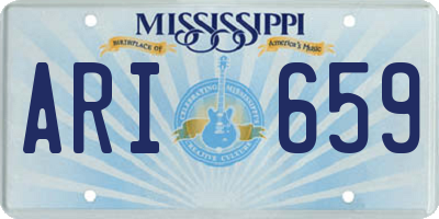MS license plate ARI659