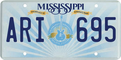 MS license plate ARI695