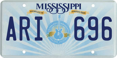 MS license plate ARI696