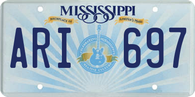 MS license plate ARI697