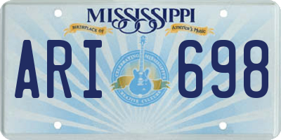 MS license plate ARI698