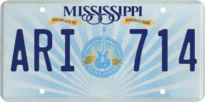 MS license plate ARI714