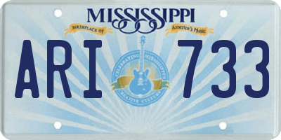 MS license plate ARI733