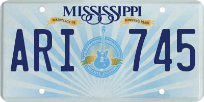 MS license plate ARI745