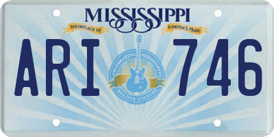 MS license plate ARI746