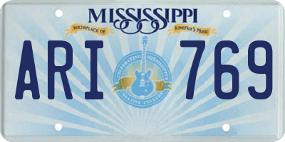 MS license plate ARI769