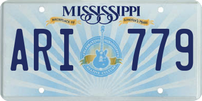 MS license plate ARI779