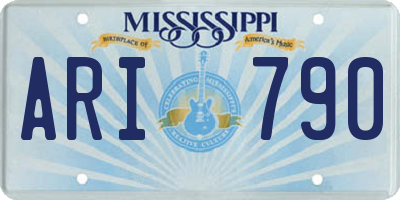 MS license plate ARI790