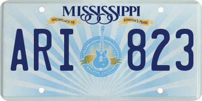 MS license plate ARI823