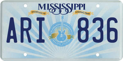 MS license plate ARI836