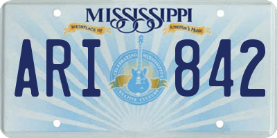 MS license plate ARI842