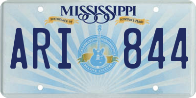 MS license plate ARI844