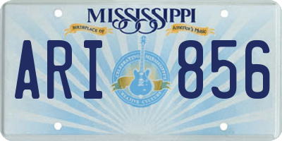 MS license plate ARI856