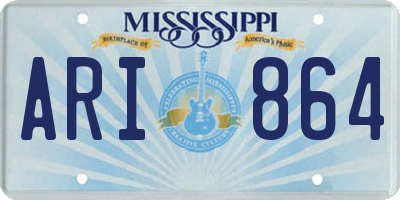 MS license plate ARI864