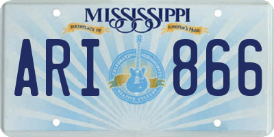 MS license plate ARI866