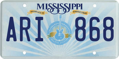 MS license plate ARI868