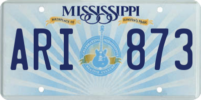 MS license plate ARI873