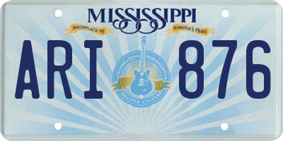 MS license plate ARI876