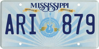 MS license plate ARI879