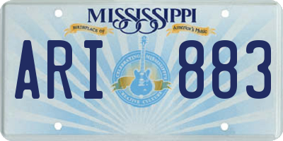 MS license plate ARI883