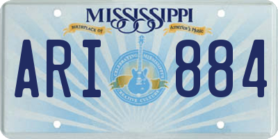 MS license plate ARI884