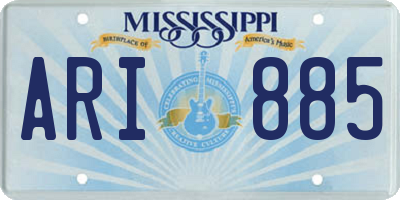 MS license plate ARI885