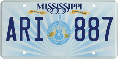 MS license plate ARI887