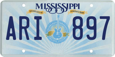 MS license plate ARI897