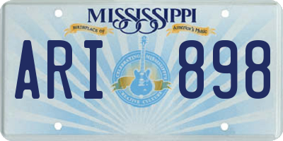 MS license plate ARI898