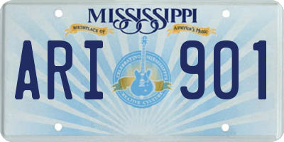 MS license plate ARI901