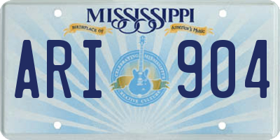 MS license plate ARI904