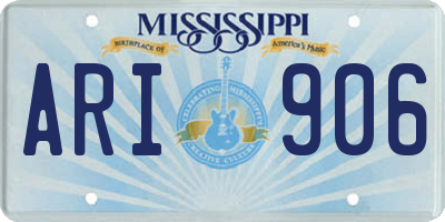 MS license plate ARI906