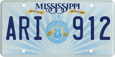 MS license plate ARI912