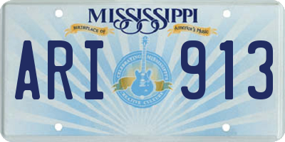 MS license plate ARI913