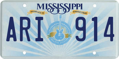 MS license plate ARI914