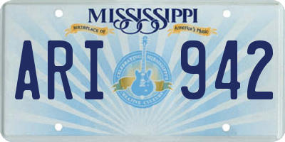 MS license plate ARI942
