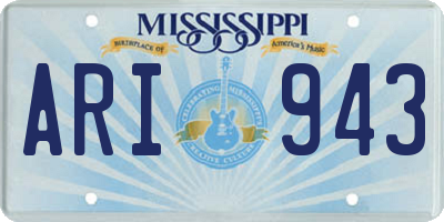 MS license plate ARI943