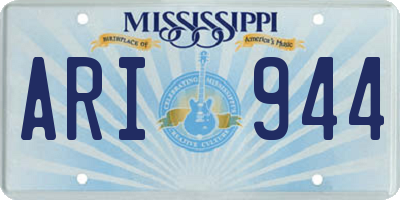MS license plate ARI944