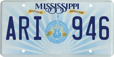 MS license plate ARI946