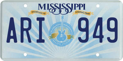 MS license plate ARI949