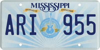 MS license plate ARI955