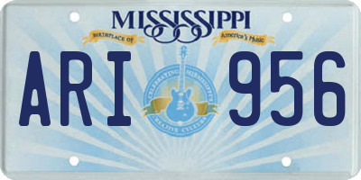 MS license plate ARI956