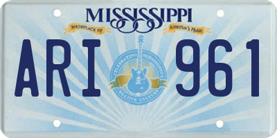 MS license plate ARI961